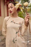 ao-dai-linen-theu-tay-moc-nhien-tiem-desey - ảnh nhỏ  1