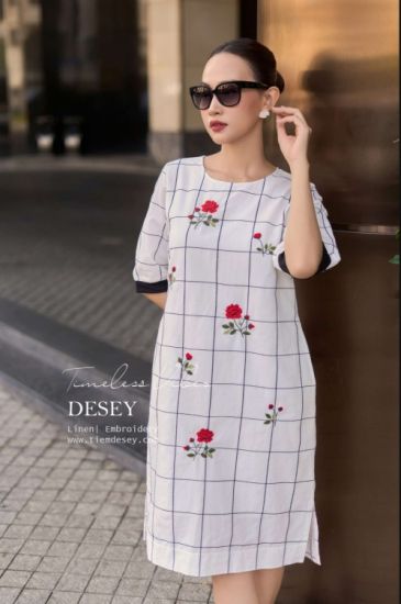 Đầm Linen Thêu Tay Kathy Dress - Tiệm Desey
