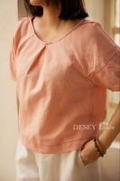 ao-linen-tung-cotton-theu-dot-chi-mori-top-tiem-desey - ảnh nhỏ  1