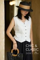 ao-gile-ngan-linen-cotton-classic-tiem-desey - ảnh nhỏ  1