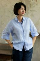 ao-so-mi-tron-linen-tung-blue-shirt-tiem-desey - ảnh nhỏ  1