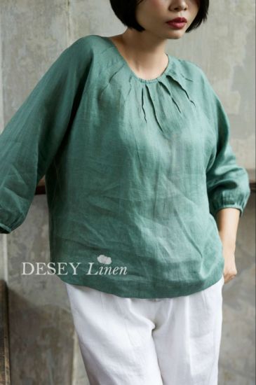 Áo Linen Tưng Trơn Vera Top - Tiệm Desey